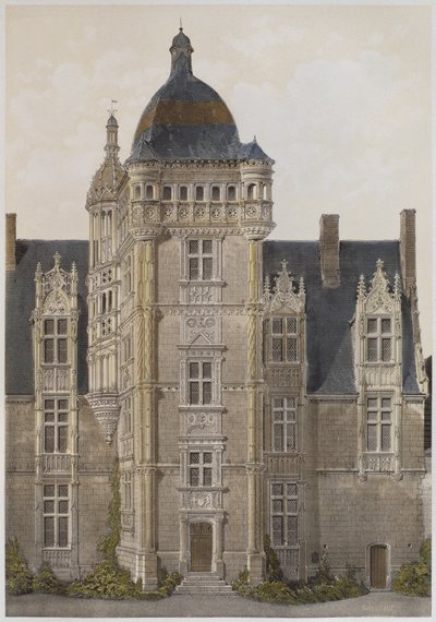 Castello di Saint-Ouen, Mayenne, illustrazione da 