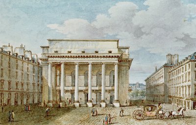 Vista della facciata del Théâtre Italien (Salle Favart) da Victor Jean Nicolle