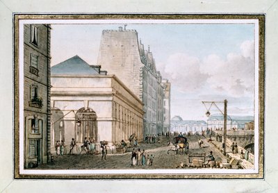 Veduta del nuovo Mercato Avicolo, situato sul Quai des Augustins vicino al Pont-Neuf, Parigi, c. 1810 da Victor Jean Nicolle