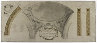 Bozzetto per la Galleria Lobau, Hôtel de Ville, Parigi: Progetto ornamentale per una cupola da Victor Jean Pierre Maziès