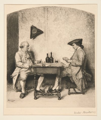 Una partita a carte da Victor Louis Focillon