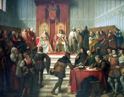 Sovrani cattolici che amministrano la giustizia da Victor Manzano y Mejorada