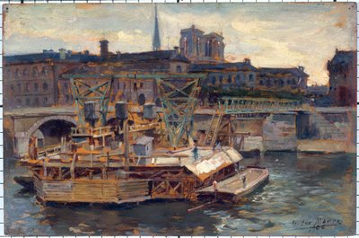 I lavori della metropolitana al ponte Notre-Dame da Victor Marec