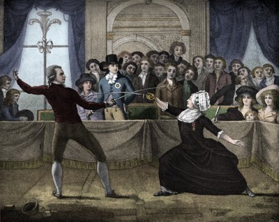Incontro di scherma tra Mademoiselle La Chevaliere D