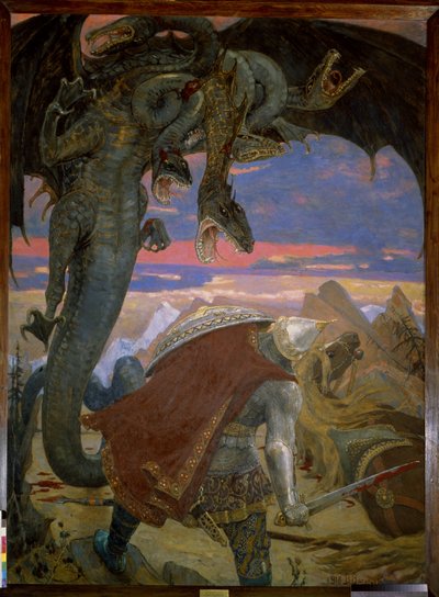 Dobrynya Nikitich combatte Gorynych da Victor Mikhailovich Vasnetsov