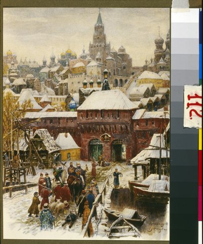Mosca nel XVII secolo da Victor Mikhailovich Vasnetsov