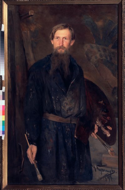 Ritratto del pittore Viktor Vasnetsov da Victor Mikhailovich Vasnetsov