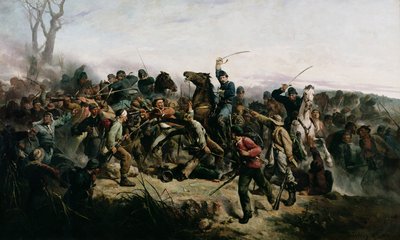 La carica di cavalleria del tenente Henry B. Hidden, 1862 da Victor Nehlig