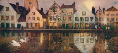 Vecchio argine a Bruges, c. 1890 da Victor Olivier Gilsoul