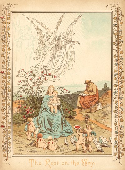 Riposo durante il viaggio in Egitto da Victor Paul Mohn