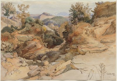 Le colline sabine e Rocca Santo Stefano, viste da Civitella da Victor Paul Mohn