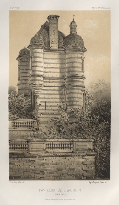 Architettura Pittoresca o Monumenti del XV e XVI Secolo: Castelli di Francia del XV e XVI Secolo: Tav. 76, Padiglione di Chaumont (Saône et Loire) da Victor Petit