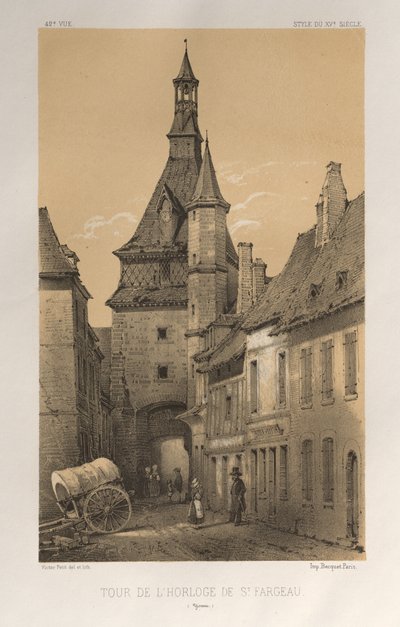 Architettura Pittoresca o Monumenti del XV e XVI Secolo: Castelli di Francia del XV e XVI Secolo: Tav. 42, Torre dell