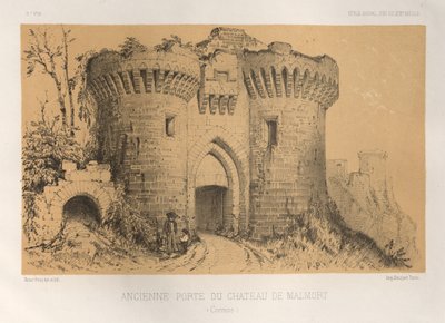 ...Pl.6, Antica Porta del Castello di Malmort Correze, 1860 da Victor Petit