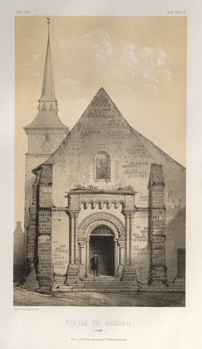 Pl. 58, Église De Requeil Sarthe, 1860 da Victor Petit