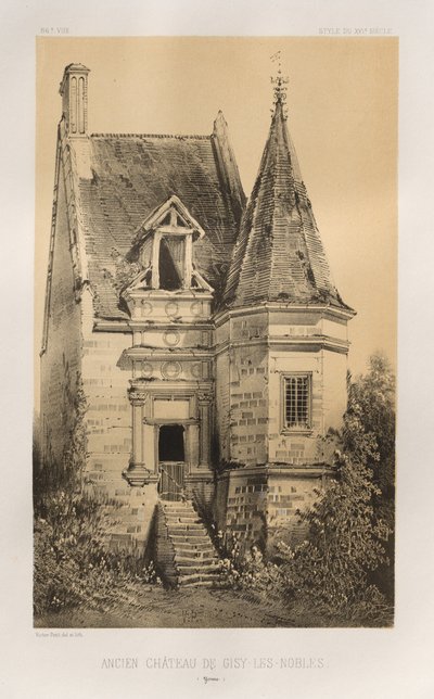 ...Pl. 86, Antico Castello di Gisy-Les-Nobles Yonne, 1860 da Victor Petit