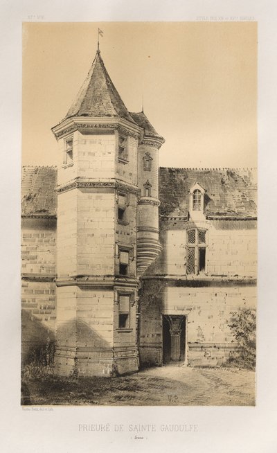 Pl. 87, Priorato di Sainte Gaudulfe Eure, 1860 da Victor Petit