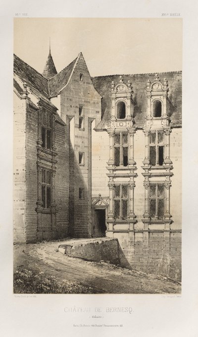 Pl. 92, Château de Bernesq Calvados, 1860 da Victor Petit