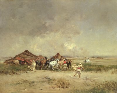 Accampamento arabo, 1872 da Victor Pierre Huguet