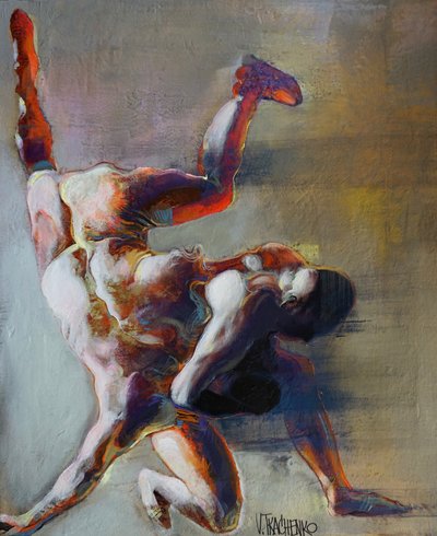 Figure astratte di lottatori da Victor Tkachenko