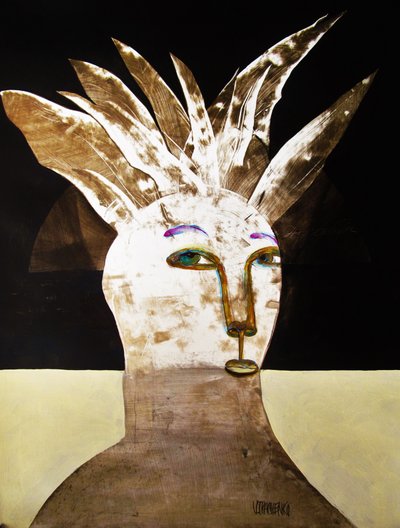 **Ritratto enigmatico con figure alate** da Victor Tkachenko