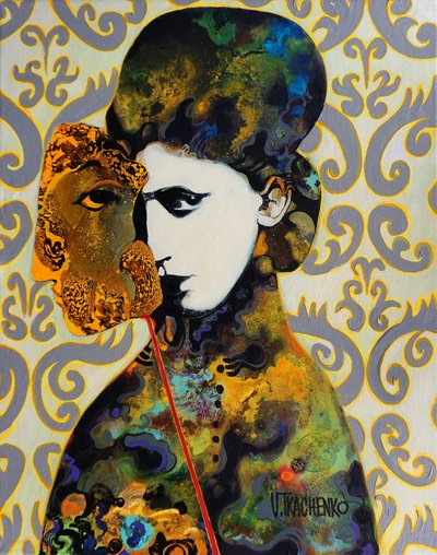 Donna misteriosa con la maschera da Victor Tkachenko