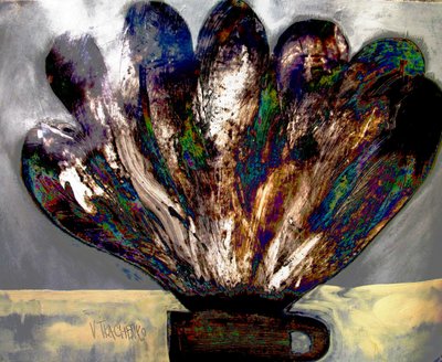 Fioritura astratta dai colori vivaci da Victor Tkachenko