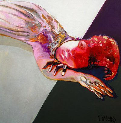Figura astratta dai colori vivaci da Victor Tkachenko