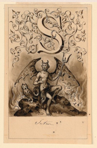 Progetto per la lettera S di un abbecedario: Satana da Victor Vincent Adam