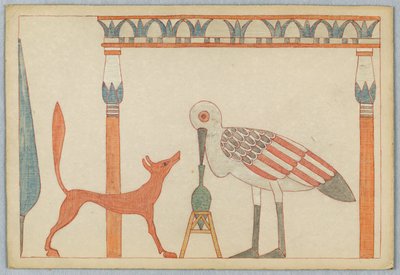La volpe e la cicogna, illustrazione per le favole di Esopo da Victor Wilbour