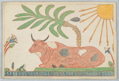 Il bue e la rana, illustrazione per le favole di Esopo da Victor Wilbour