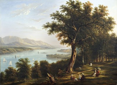Veduta da Hyde Park sul fiume Hudson, 1845 da Victor de Grailly
