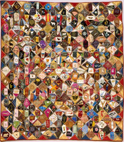 Trapunta Pazza (seta, cotone, lana, lino, pezzi, ricamata) da Victoriene Parsons Mitchell