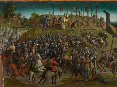 Conquista di Gerusalemme da parte di Tito (predella) da Vienna Master of Mary of Burgundy