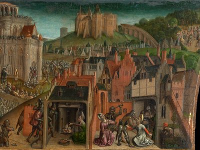 Conquista di Gerusalemme da parte di Tito (predella) da Vienna Master of Mary of Burgundy