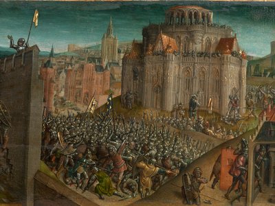 Conquista di Gerusalemme da parte di Tito (dettaglio) da Vienna Master of Mary of Burgundy