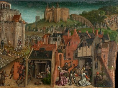 La conquista di Gerusalemme da parte di Tito (dettaglio) da Vienna Master of Mary of Burgundy