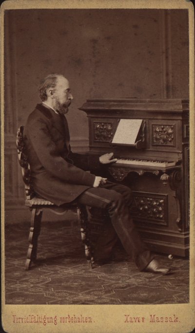 Ritratto del librettista e compositore Franz Friedrich Richard Genée 1823-1895, ca 1880-1885 da Vienna . Photo studio Xaver Massak