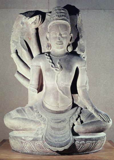 Shiva con dieci braccia, dal Tempio Thap Banh It, Binh Dinh, Vietnam da Vietnamese School