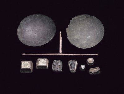 Bilancia per una serie di pesi, da una sepoltura vichinga a Kiloran Bay, Colonsay, Argyll, 875-925 d.C. da Viking Viking