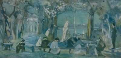 Scenografia per il dramma Il gabbiano di A. Chekhov da Viktor Andreyevich Simov