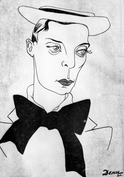 Caricatura di Buster Keaton da Viktor Deni