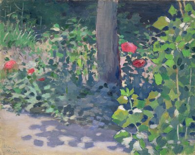 Studio di Papaveri nel Giardino, 1894 da Viktor Elpidiforovich Borisov Musatov