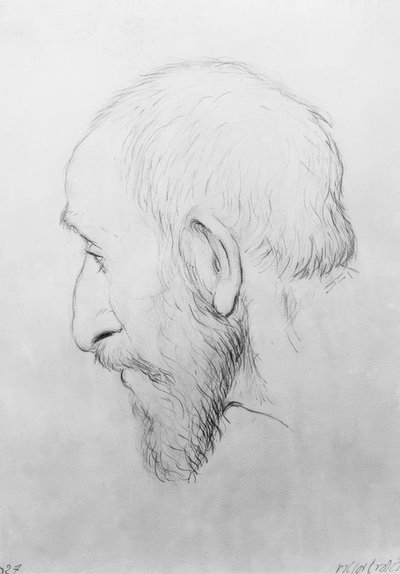 Testa di ritratto maschile da Viktor Erdei