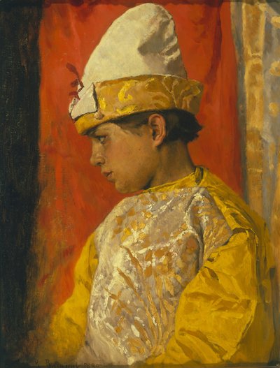 In costume da skomorokh, 1882 da Viktor Mikhaylovich Vasnetsov