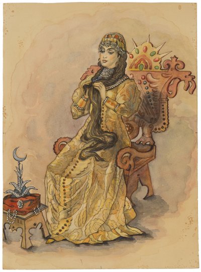 La principessa che non sorrideva Nesmeyana, 1896 da Viktor Mikhaylovich Vasnetsov