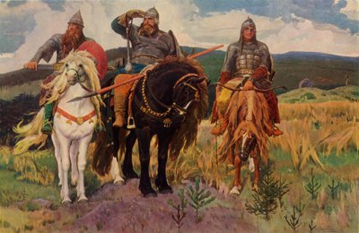 I Guerrieri, 1898, 1965 da Viktor Mikhaylovich Vasnetsov