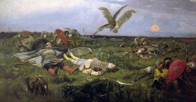 Il campo della battaglia del principe Igor con i Kipchaks da Viktor Mikhaylovich Vasnetsov