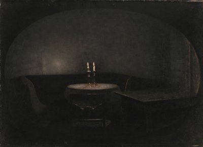 Interno. Luce Artificiale da Vilhelm Hammershøi