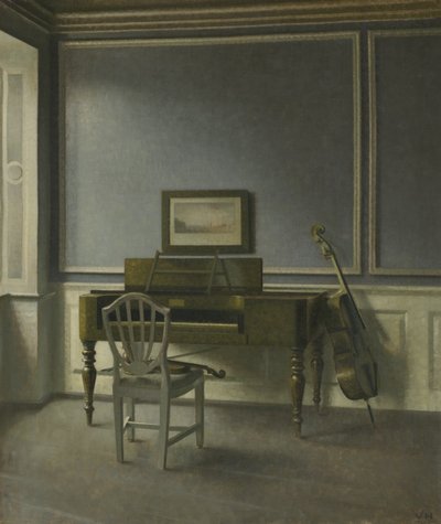 Interno. La Sala della Musica, Strandgade 30 da Vilhelm Hammershøi